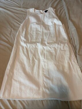 J. Crew Classic White Crewneck Dress